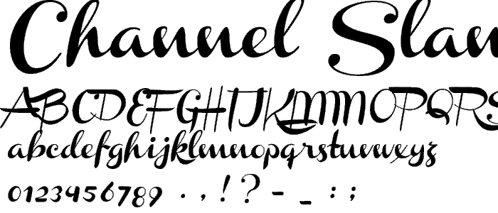 Channel Slanted 1 font